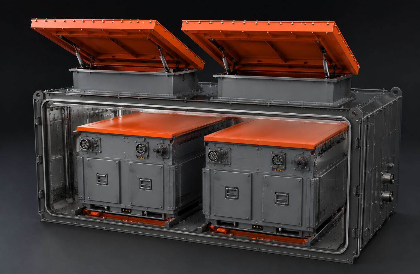 One compartment as a unit: pressure boundary, two hatches, two modules